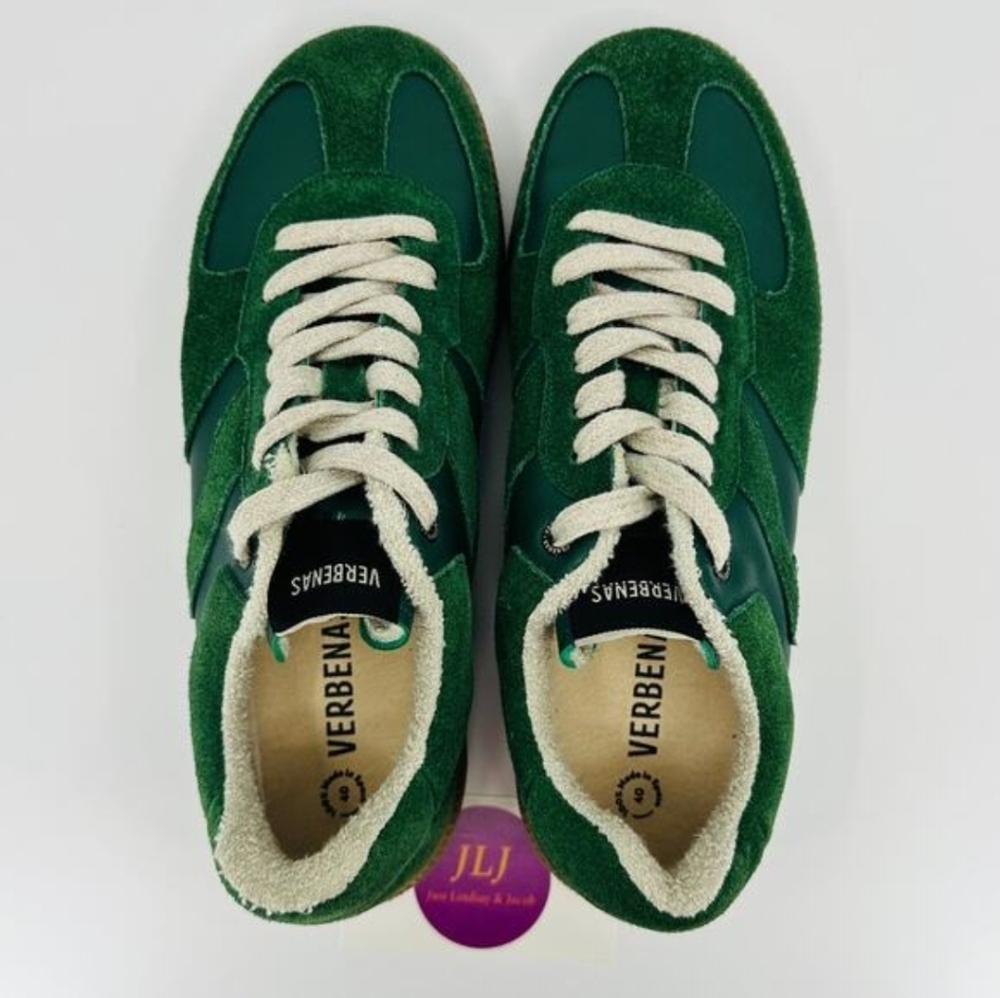Verbenas Women's Sora Green Suede Leather Casual Athleisure Sneakers Size 9